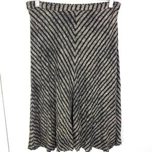 Nomadic Traders Skirt Womens M V Striping Midi Length Modest Trad Casual